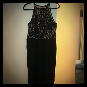 Black lace jumpsuit w/ pockets, never used, size 8